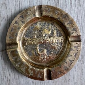 Vintage Brass Camel Ashtray